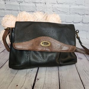 Boc Black and Brown Crossbody with Charging Port